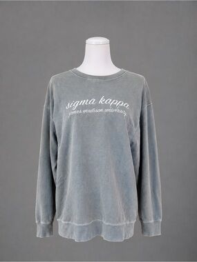Comfort Colors Blue/Gray Sigma Kappa James Madison University Medium Sweatshirt